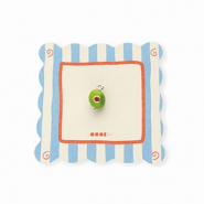 BY31® Ciondoli in ottone Eco-brass con smalto oliva argento-verde oliva-rosso