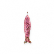Ciondoli di ceramica greca DQ® sarda rosa orchidea-frutto di bosco vintage