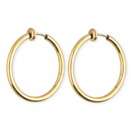 Orecchini in acciaio inossidabile a cerchio clip oro