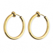 Orecchini in acciaio inossidabile a cerchio clip oro