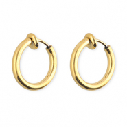 Orecchini in acciaio inossidabile a cerchio clip oro