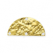 BY31&reg; Componenti in acciaio inossidabile distanziatore semi-rotondo con 4 anellini oro