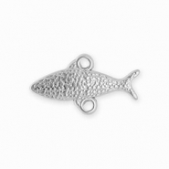 BY31&reg; Componenti in acciaio inossidabile distanziatore pesce con 2 anellini argento