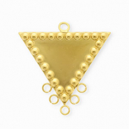 BY31&reg; Componenti in acciaio inossidabile distanziatore triangolo con 6 anellini oro