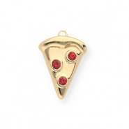 BY31® Ciondoli in ottone Eco-brass punta di pizza oro-rosso