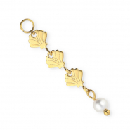 BY31® Ciondoli con catena a conchiglia in acciaio inossidabile oro-bianco