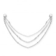 BY31® Ciondoli / distanziatori a triplo giro in acciaio inossidabile argento