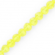 Perline sfaccettate tonde 10 mm giallo