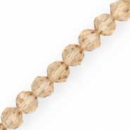 Perline sfaccettate tonde 10 mm beige latte