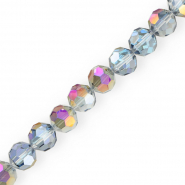 Perline sfaccettate tonde 16 mm argento-rivestimento AB