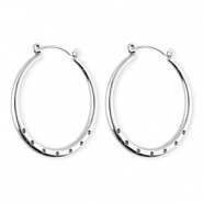 BY31&reg; Componenti in acciaio inossidabile orecchini con 7 anellini argento