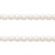Perle di acqua dolce imperfette chicco di riso 12x10mm bianco naturale