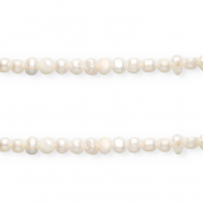 Perle di acqua dolce imperfette pepita rotonde 8-9mm bianco naturale