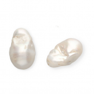 Perle di acqua dolce imperfette irregolare bianco naturale