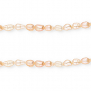 Perle di acqua dolce imperfette chicco di riso 4-7x4-5mm rosa pesca