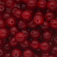 Perline di vetro 8mm rosso borgogna
