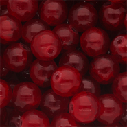 Perline di vetro 10mm rosso borgogna