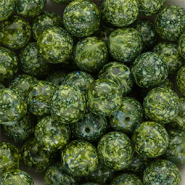 Perline di vetro 12mm verde multicolore