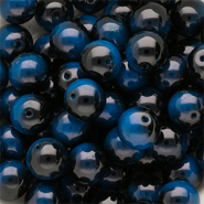 Perline di vetro 12mm nero-blu