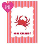 BY31&reg; Espositori bigiotteria in cartoncino "Oh crab!" rosso-rosa-bianco