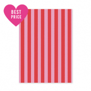 BY31&reg; Espositori bigiotteria in cartoncino linee rette rosso-rosa