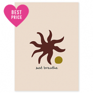 BY31&reg; Espositori bigiotteria in cartoncino "Just breathe" crema-marrone scuro-verde oliva