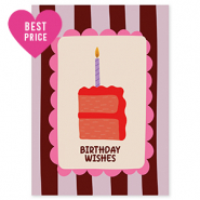 BY31&reg; Espositori bigiotteria in cartoncino "Birthday wishes" marrone-viola-rosa-crema-rosso