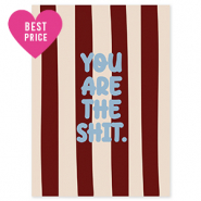 BY31&reg; Espositori bigiotteria in cartoncino "You are the shit" marrone-crema-blu chiaro