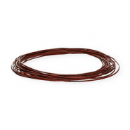 Pelle 1mm tubolare bordeaux scuro