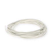 Pelle 2mm tubolare bianco