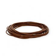 Pelle 2mm tubolare marrone scuro