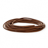 Pelle 3mm tubolare marrone scuro
