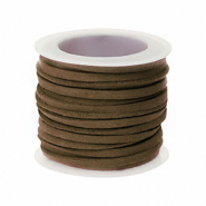 Similpelle scamosciata piatta 3 mm marrone scuro