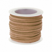 Similpelle scamosciata piatta 3 mm marrone chiaro
