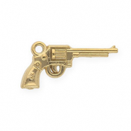 Ciondoli in acciaio inossidabile revolver oro