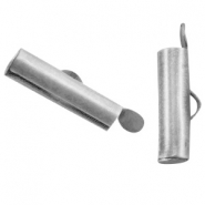 Terminali di metallo DQ 15.5x6mm argento antico (privo di nichel)