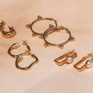 Set di ispirazione Tempo di ispirazione con orecchini in acciaio inossidabile alla moda