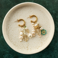 Novità Nuove perline in acrilico con dettagli dorati