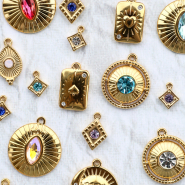 Set di ispirazione Crea bellissimi gioielli con ciondoli unici in acciaio inossidabile