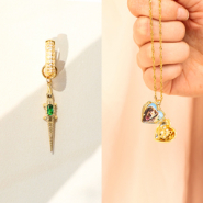 Set di ispirazione Crea gioielli unici con ciondoli e medaglioni apribili in ottone