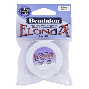 Beadalon filo infilaperle elastico Elonga diametro 1.0mm bianco