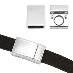 Chiusure magnetiche metallo qualit&agrave; base &Oslash;10,2x3,1 mm argento antico