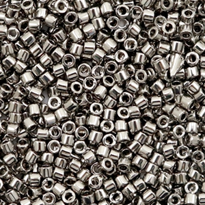 Perline Miyuki Delica 11/0 Plated nickel grey DB-21