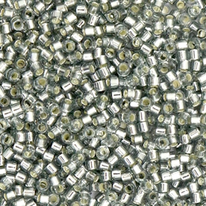 Perline Miyuki Delica 11/0 Silverlined light gray DB-48