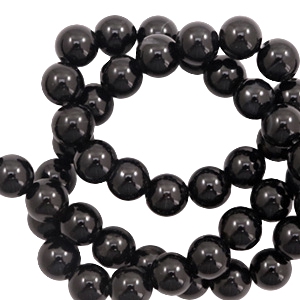 Perline in pietra naturale 6 mm agata nero