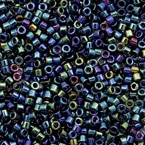 Perline Miyuki Delica 11/0 Metallic iris variegated blue DB-5