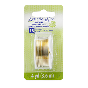 Artistic Wire 18 Gauge ottone resistente all'appannamento