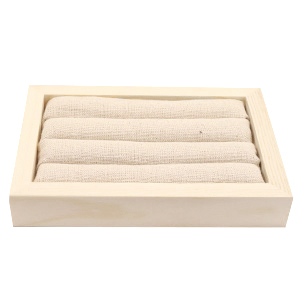 Espositore per bigiotteria per anelli naturale - lino biancastro