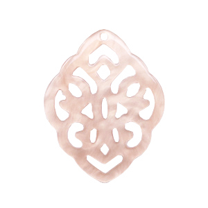 Pendenti in resina in stile barocco rombo rosa pallido