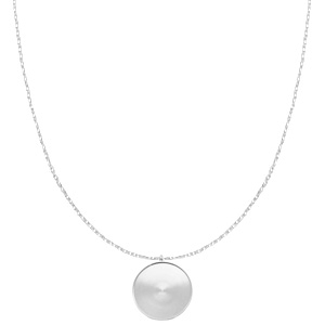 Catena Polaris Steel (acciaio inox) con castone per cabochon 20 mm argento